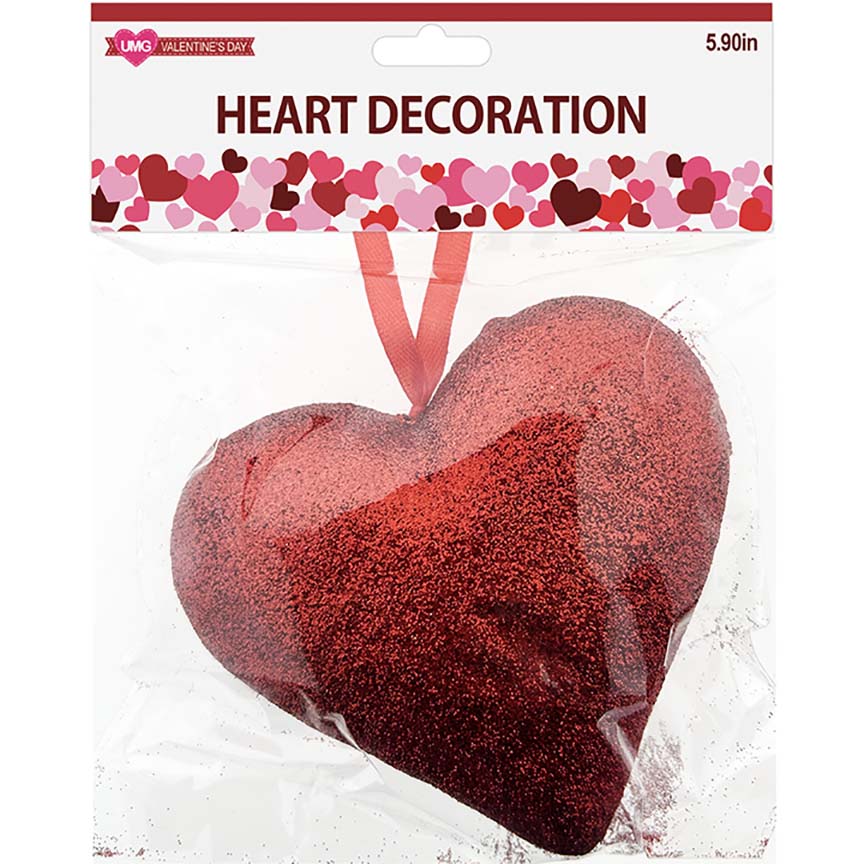 HEART DECOR GLITTER 10X11CM