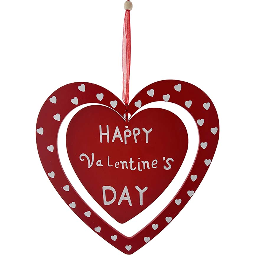 HAPPY VALENTINE'S DAY HEART SIGN 24CM