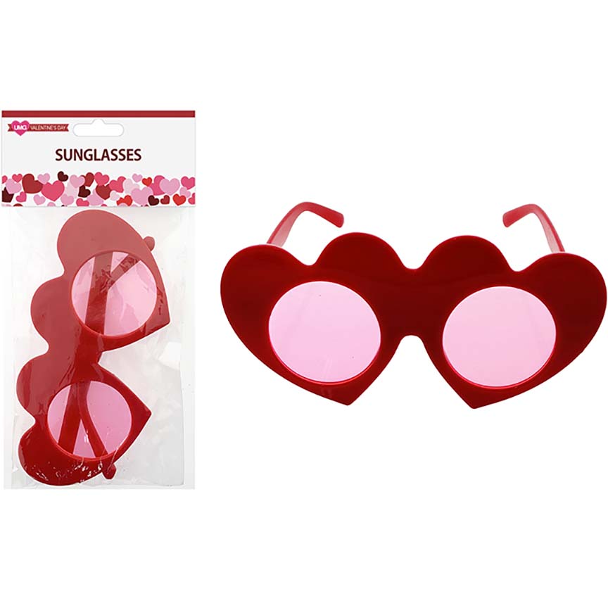 VALENTINE GLASSES HEARTS 16X7.5CM