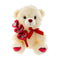 TEDDY BEAR TRPLE HEART & BOW 32CM