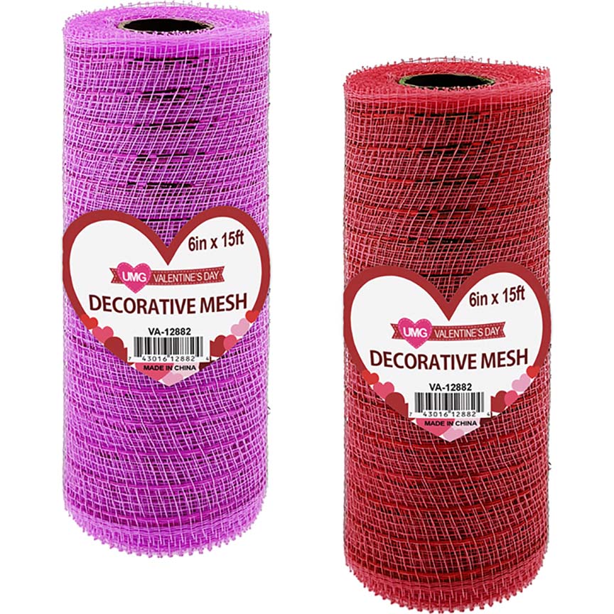 VALENTINE DECO MESH 2 ASSTD