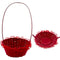 VALENTINE BASKET 8"X10" RED W/ LACE