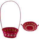 VALENTINE BASKET 9X12"X4.5"  W/ HEARTS OVAL