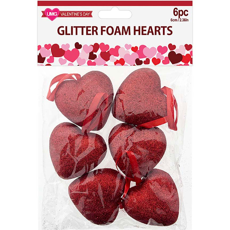 HEART DECOR 6PK 6CM