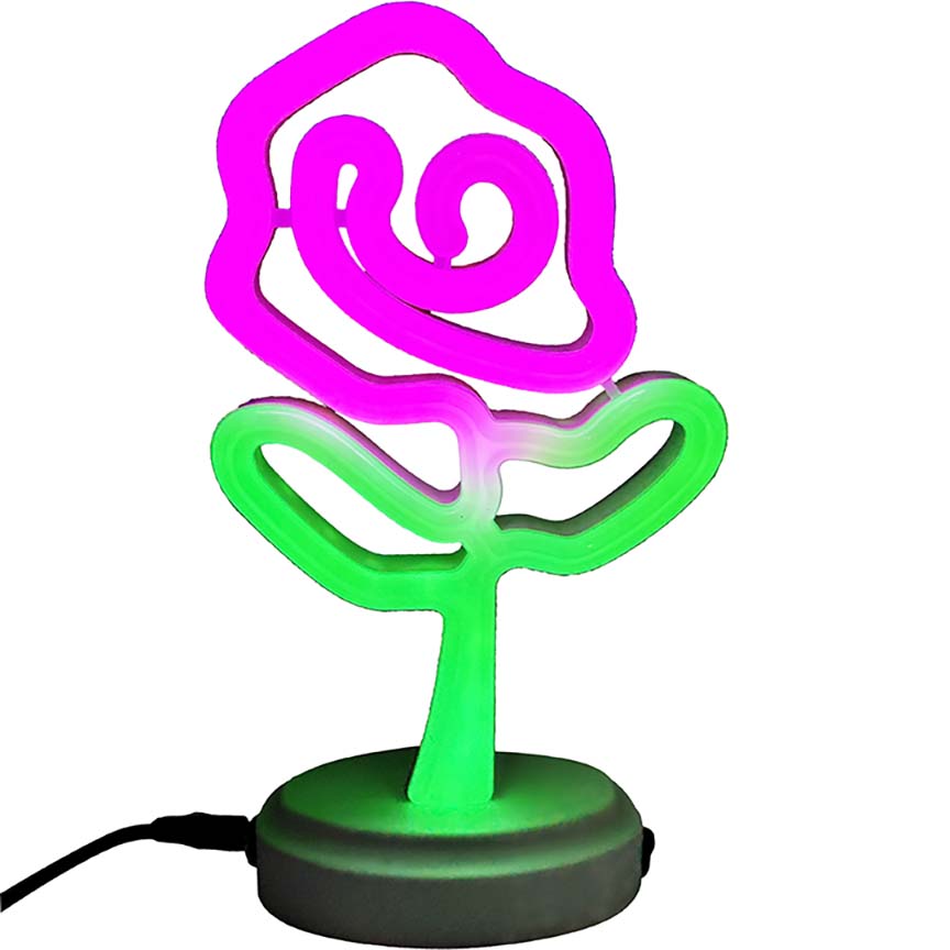 3D NIGHT LIGHT ROSE 9.45in (24cm)