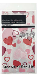 VALENTINE TABLE COVER 54X72" WHITE