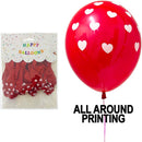 BALLOONS RED HEARTS 10PC 12in (30.48cm)