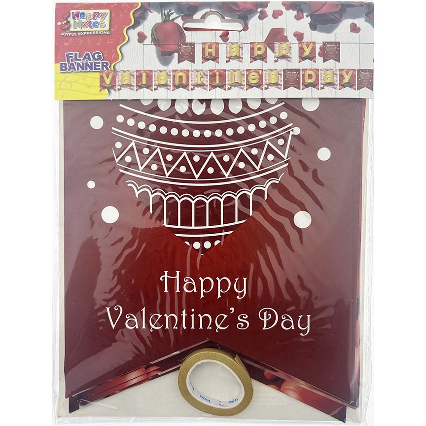PARTY BANNER FLAG RED 22PC 8.27x5.91in (21x15cm)