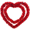 HEART WREATH TINSEL DOUBLE 16.54x16.14in (42x41cm)