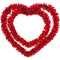 HEART WREATH TINSEL DOUBLE 16.54x16.14in (42x41cm)