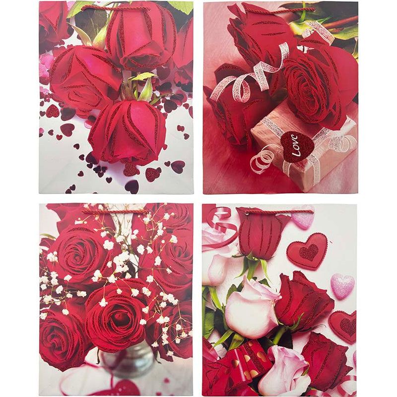 GIFT BAGS VALENTINE SMALL 756S 4ASSORTED