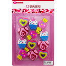 DIE CUT ERASER 12PK