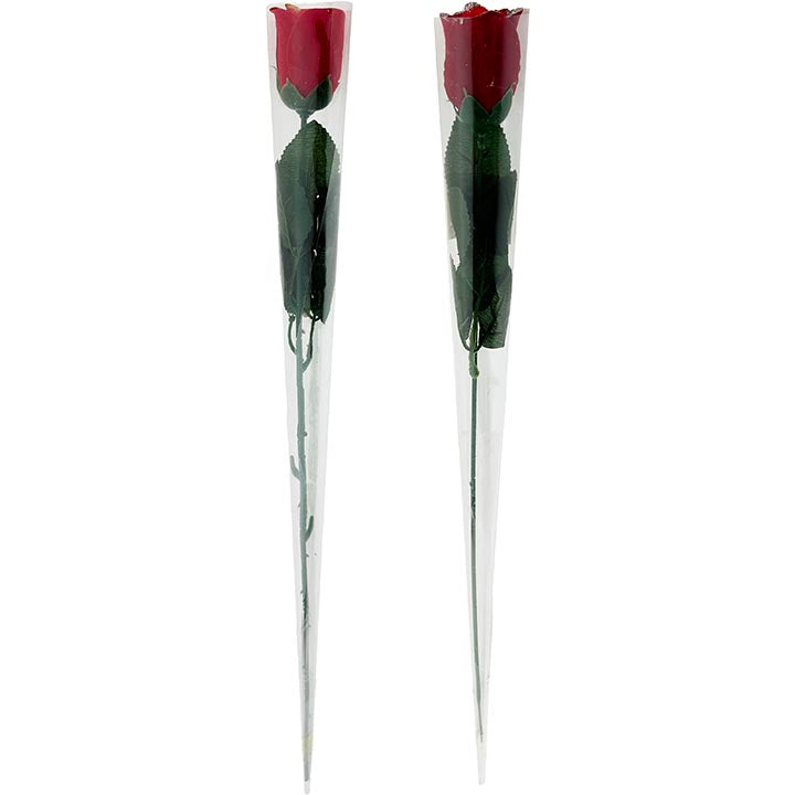 GLITTER ROSE WRAPPED 2ASSORTED 22.625in (57.47cm)