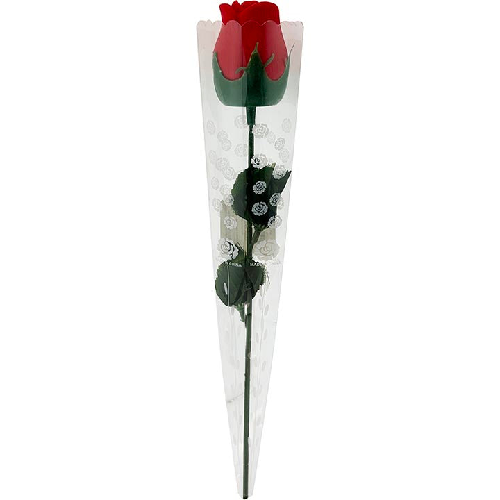 RED ROSE WRAPPED W/LIGHT UP 13in (33.02cm)