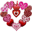 FOAM PLAQUE HEARTS 11.75in (29.85cm)