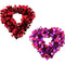 HEART WREATH PURPLE & RED TINSEL 131.23ft (12.19m)