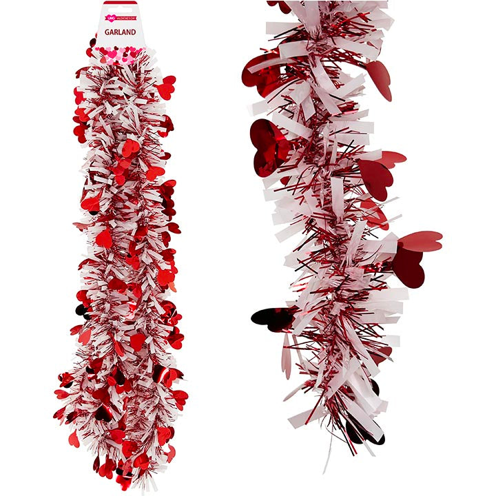 GARLAND TINSEL 2COL ASSORTED 9ft (9ft)
