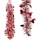 GARLAND TINSEL 2COL ASSORTED 9ft (9ft)