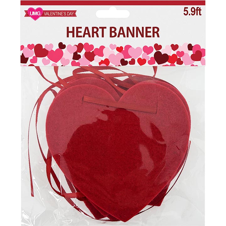 BANNER HEARTS 9PC 70.87in (180cm)