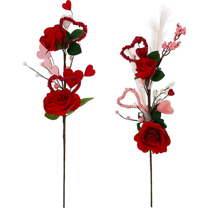 PICK HEARTS & FLOWERS 2ASSORTED 23.62in (60cm)