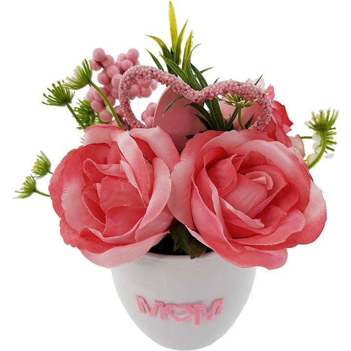 MOTHER'S DAY GIFT "MOM" FLOWER POT W/ HEART