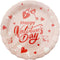 PARTY PAPER PLATE "HAPPY VALENTINE'S DAY" 8PC 9in (22.86cm)