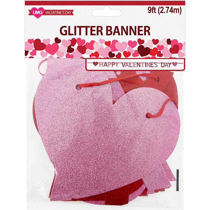 BANNER GLITTER 20PCS 5.5X4.7IN 9FT