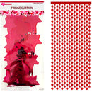 FRINGE CURTAIN W/ HEARTS 3.2X6.5FT