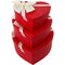 GIFT BOXES HEART SHAPED 3 SIZES ASSTD