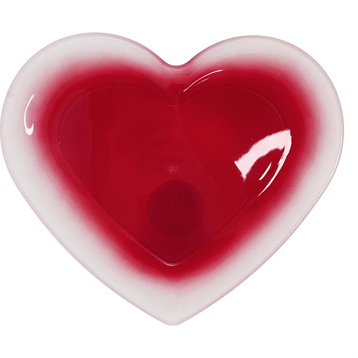 PARTY BOWL HEART GRADIENT FROSTED 10.75x8.5x0.95in(27x21.6x2.4cm)