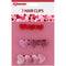 HAIR CLIPS HEARTS 3PK
