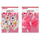 HAIR CLIP RIBBON 1PC 3.75 2ASTD