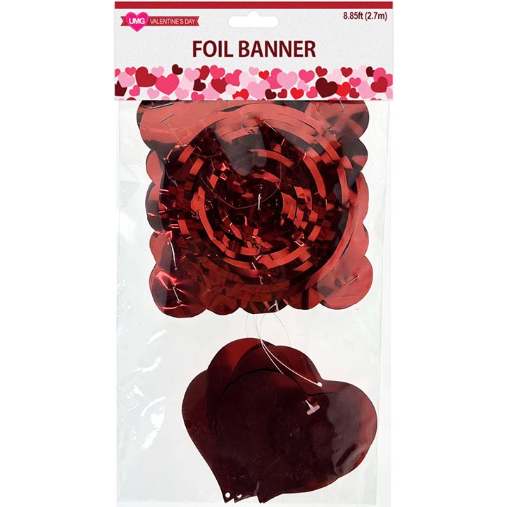 PARTY BANNER METALLIC FOIL 8.85FT