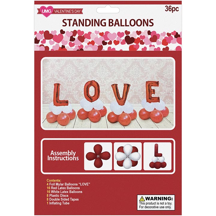 PARTY BALLOON STANDING "LOVE" 36PC 16IN