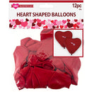 PARTY BALLOON HEART SHAPE 10PC 12IN