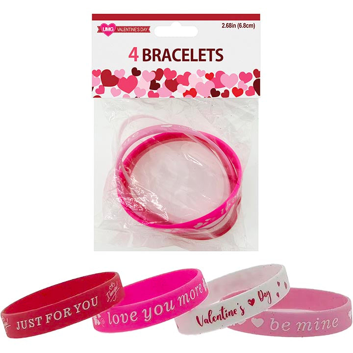 ACCESORY BRACELET SILICONE 4PC 2.68IN