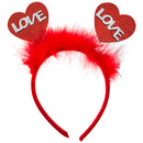ACCESSORY HEADBAND W/ HEARTS "LOVE" 5x8IN