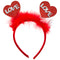 ACCESSORY HEADBAND W/ HEARTS "LOVE" 5x8IN