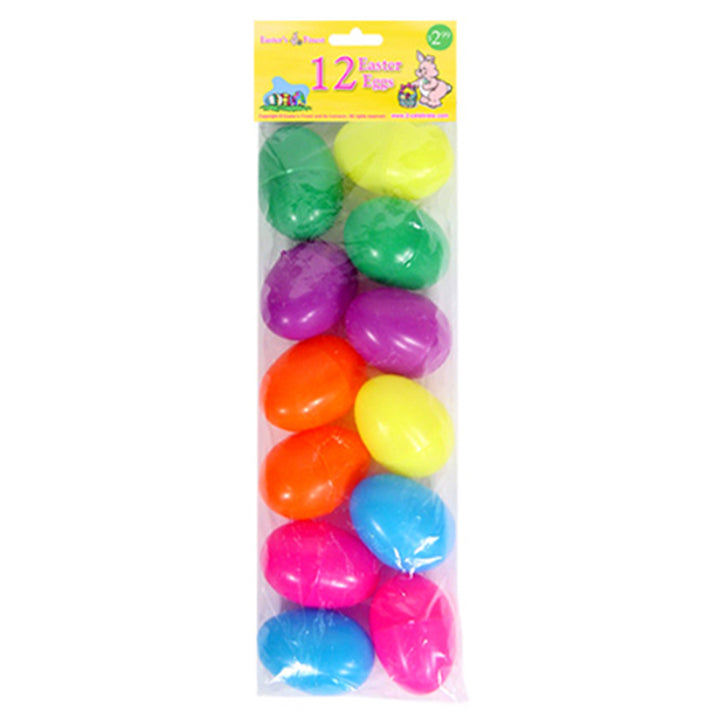 EASTER EGGS; HOT COLORS 12PK 6CM