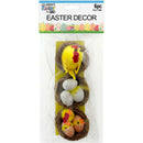 EASTER CHICK AND EGGS W/ NEST 3PC