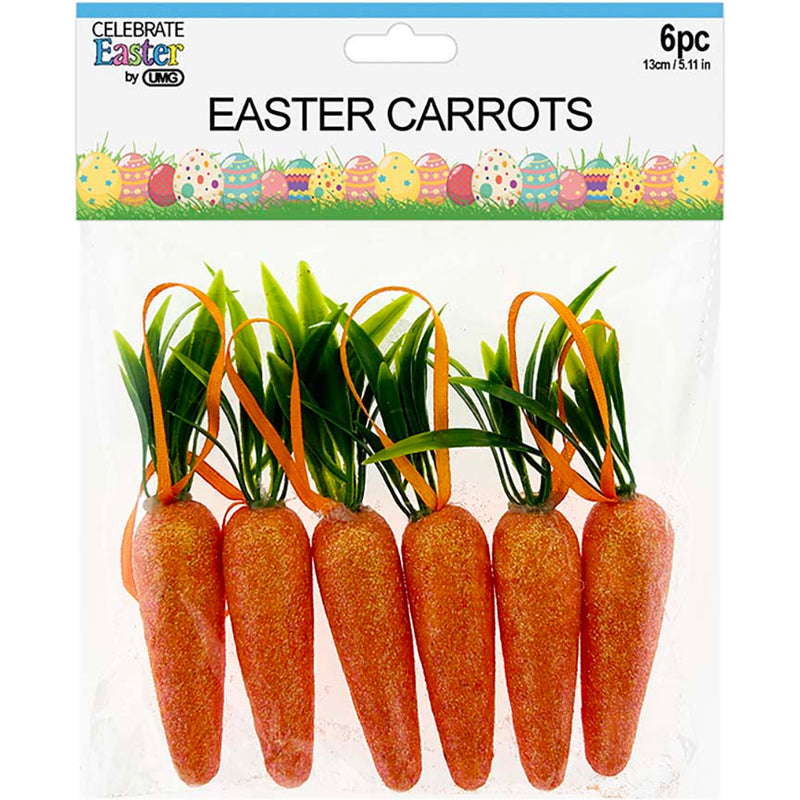 EASTER CARROTS 6PC ASTD