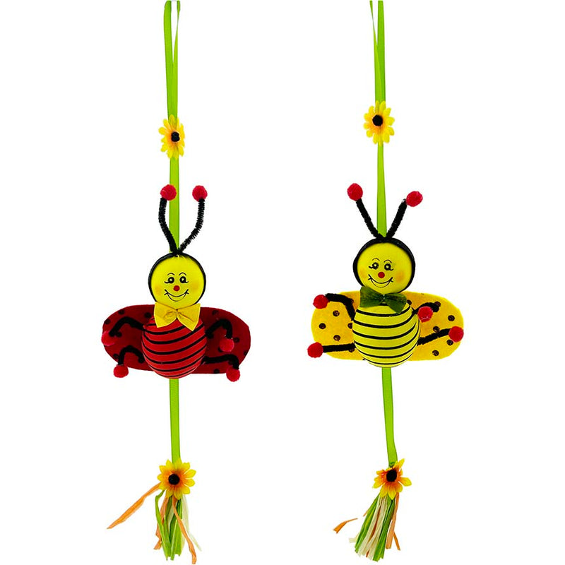 HOME DÉCOR HANGING BEE 2 COLORS ASSORTED 21.65in(55cm)