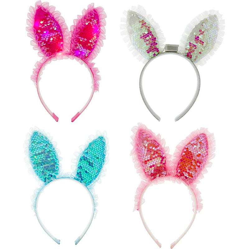 BUNNY EARS HEADBAND 4ASTD LIGHT UP