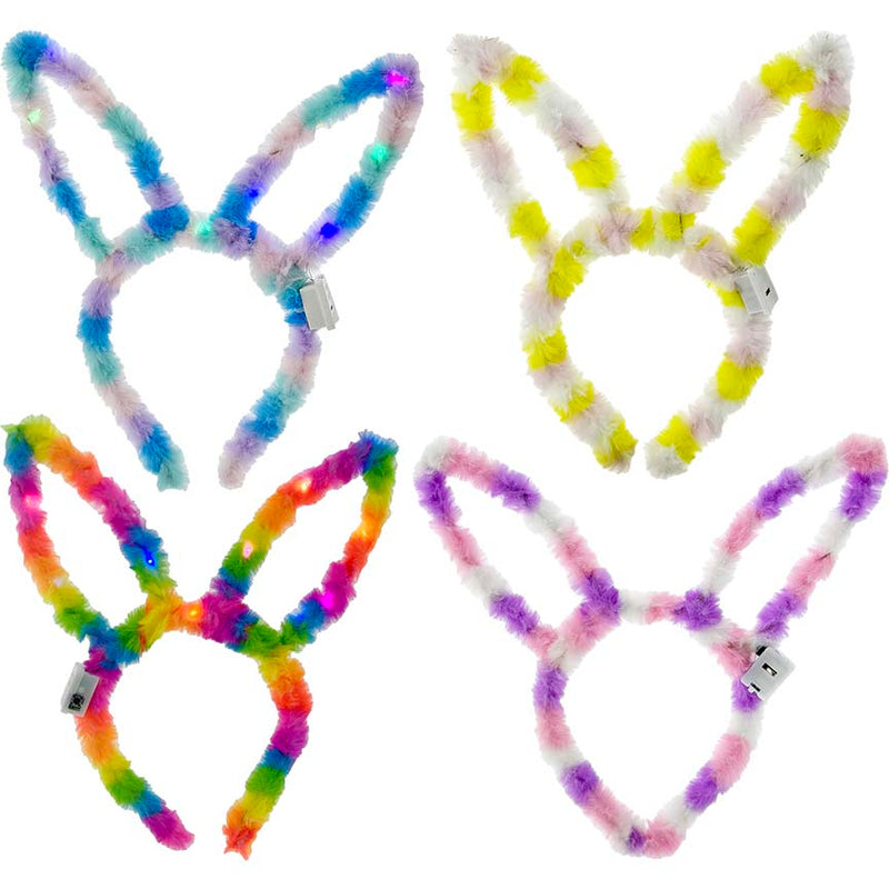 BUNNY EAR HEADBAND LIGHT UP 4ASTD