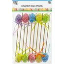 EASTER EGG PICKS 10PC 3x4CM