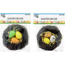 EASTER BIRD NEST W/ 3PC EGGS 5.5" 2 ASSTD