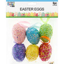 EASTER EGG 6PC 4x6CM ASTD COLOR