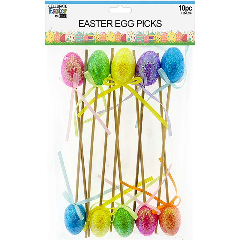 EASTER EGG PICK 10PC 3x4CM