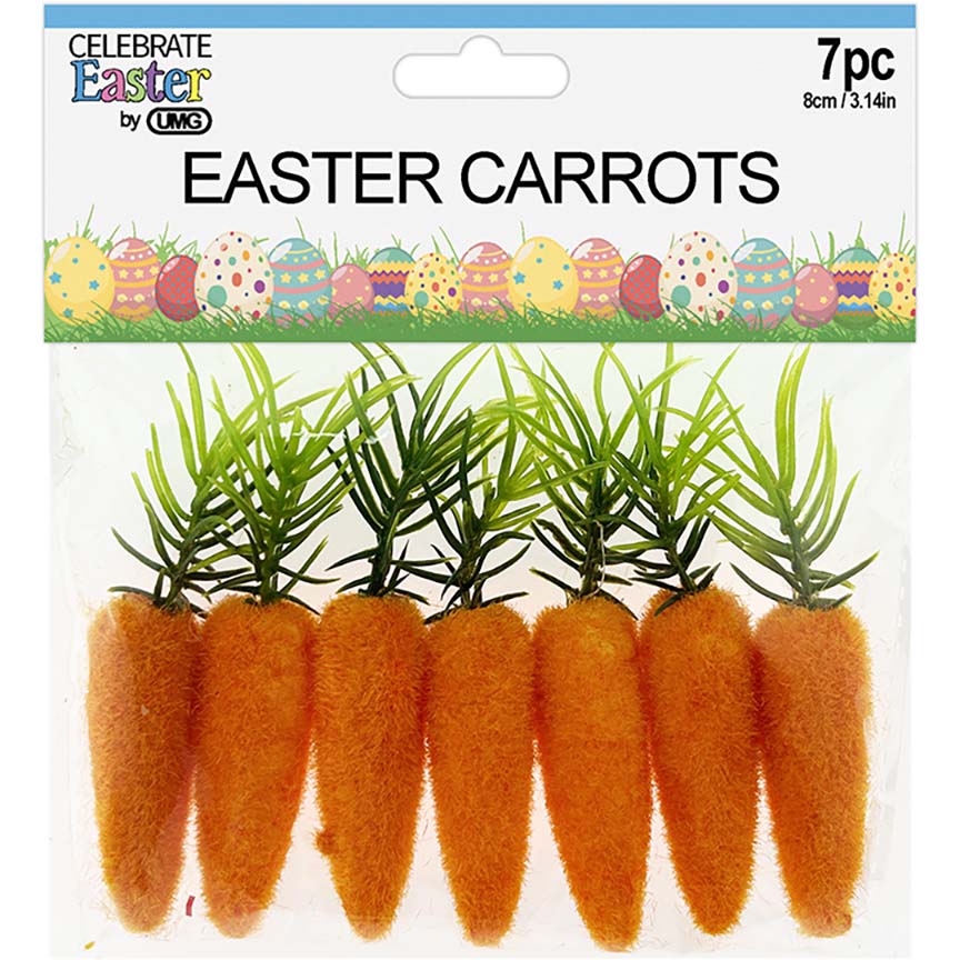 EASTER CARROT 7PC 8CM