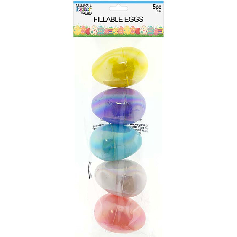 EASTER EGGS IRIDESCENT 5PC 3.5"